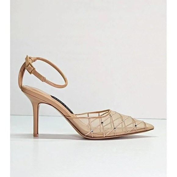 Jessica Rich Women's Amora Embellished Mesh Pointed Toe Pumps Size 40 MSRP $250 - Picture 4 of 11